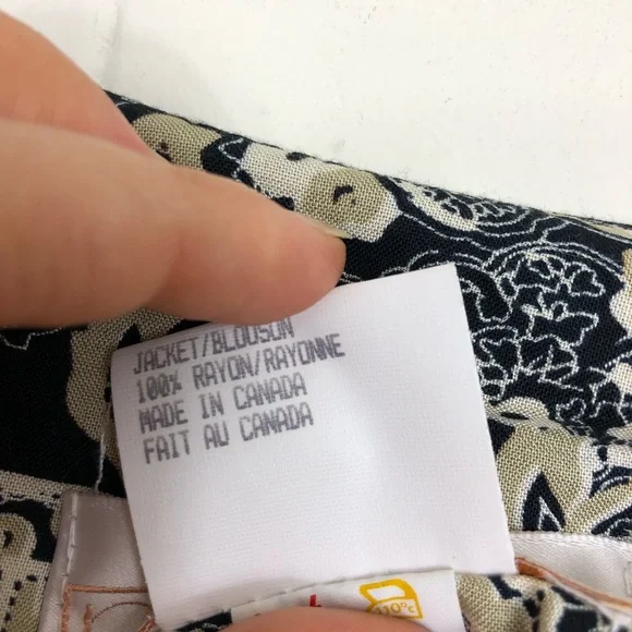 Vintage Floral Open Front Blazer Sz S - Picture 6 of 9